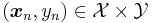 (\boldsymbol{x}_n,y_n) \in \mathcal{X}\times\mathcal{Y}