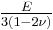 \tfrac{E}{3(1-2\nu)}