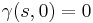 \gamma(s, 0) = 0