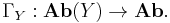 \Gamma_Y�: \mathbf{Ab}(Y) \to \mathbf {Ab}.