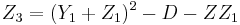 Z_3 = (Y_1%2BZ_1)^2-D-ZZ_1