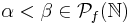 \alpha < \beta \in \mathcal{P}_f(\mathbb{N})