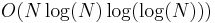 O(N \log(N) \log(\log(N)))