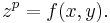 z^p = f(x, y).\ 