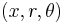 (x,r, \theta)