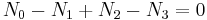 N_0 - N_1 %2B N_2 - N_3 = 0\,