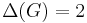 \Delta(G)=2