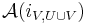 \mathcal{A}(i_{V,U\cup V})