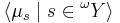 \langle\mu_s\mid s\in{}^\omega Y\rangle