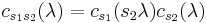  c_{s_1s_2}(\lambda) =c_{s_1}(s_2 \lambda)c_{s_2}(\lambda)