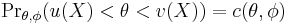 {\Pr}_{\theta,\phi}(u(X)<\theta<v(X))=c(\theta,\phi)