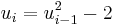 u_i = u_{i-1}^2 - 2