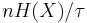 nH(X)/\tau