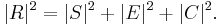 |R|^2 = |S|^2 %2B |E|^2 %2B |C|^2.