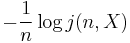 -\frac1n \log j(n,X)