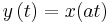 y \left( t \right) =x(at)