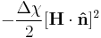 -\frac{\Delta\chi}{2}[\mathbf{H}\cdot\mathbf{\hat{n}}]^2