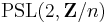 \operatorname{PSL}(2,\mathbf{Z}/n)