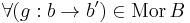 \forall (g:b\rightarrow b^\prime)\in \mathrm{Mor}\, B