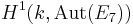 H^1(k, \mathrm{Aut}(E_7))