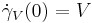 \dot\gamma_V(0)=V