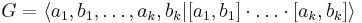 G=\langle a_1,b_1,\dots, a_k,b_k| [a_1,b_1]\cdot\dots\cdot [a_k,b_k]\rangle