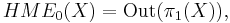 HME_0(X)={\rm Out}(\pi_1(X)),