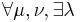 \forall \mu, \nu, \exists \lambda