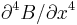 \partial^{4}B/\partial x^{4}