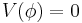 V(\phi) = 0