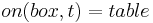 on(box,t)=table