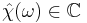 \hat{\chi}(\omega)\in\mathbb{C}