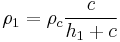  \rho_1 = \rho_c \frac{c}{h_1%2Bc} 