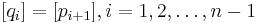 [q_i]=[p_{i%2B1}], i=1,2,\dots, n-1