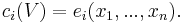 c_i(V) = e_i(x_1,...,x_n).