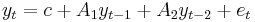 y_{t}=c %2B A_{1}y_{t-1} %2B A_{2}y_{t-2} %2B e_{t}