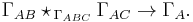  \Gamma_{AB} \star_{\,\Gamma_{ABC}} \Gamma_{AC} \rightarrow \Gamma_A.