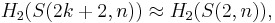 H_2(S(2k%2B2,n)) \approx H_2(S(2,n)),