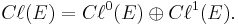 C\ell(E)  = C\ell^0(E) \oplus C\ell^1(E).