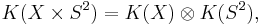 K(X\times S^2)=K(X)\otimes K(S^2),