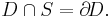  D \cap S = \partial\!D.