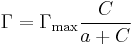 \Gamma = \Gamma_{\max} \frac{C}{a%2BC}