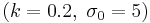 (k=0.2,\;\sigma_0=5)