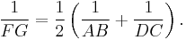 \frac{1}{FG}=\frac{1}{2} \left( \frac{1}{AB}%2B \frac{1}{DC} \right).