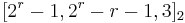  [2^r-1, 2^r-r-1,3]_2