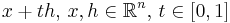 x%2Bth,\,x,h\in\mathbb{R}^n,\,t\in[0,1]