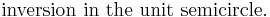 \mbox{inversion in the unit semicircle.}\,