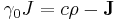 
\begin{align}\gamma_0 J &= c \rho - \mathbf{J}\end{align} 
