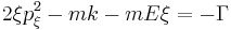 
2\xi p_{\xi}^{2} - mk - mE\xi = -\Gamma
