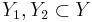 Y_1, Y_2 \subset Y 